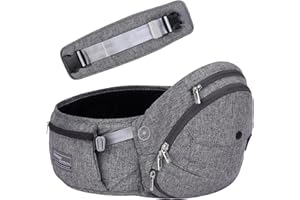 Bebamour Marsupio pieghevole Marsupio ergonomico Marsupio per 0-36 mesi Baby Carrier Backpack(Light Grey)