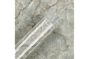 HotDecor Carta Adesiva per Mobili PVC Carta da Parati Effetto Marmo Moderna Paraschizzi Cucina Adesivo Pellicole Adesive per Mobili Armadio Carta da Parati Adesiva per Ricoprire Mobili 60cm X 300cm