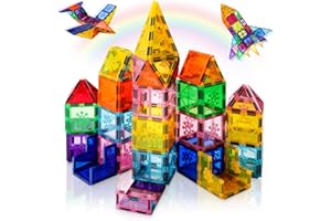 Xekel 40PCS Magnetic Tiles, Magnetic Building Blocks 3D Kids Toys, STEM Educational Toys Travel Sets for Kids Game Building Preschool Construction Toys for 3+ Years Old Girls and Boys Gifts