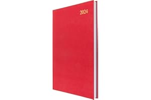 Collins Debden Essential - Agenda giornaliera 2024, formato A4, ecologica, carta riciclata e completamente riciclabile, diario 2024 pagina per giorno, diario per affari, ufficio, accademico e uso