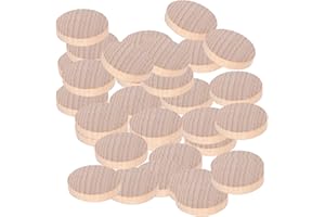 HERCHR 100 piezas de discos redondos sin terminar, discos de madera en blanco, manualidades de madera, fabricante de decoración de bricolaje para manualidades, cumpleaños, tableros de juego(5CM)