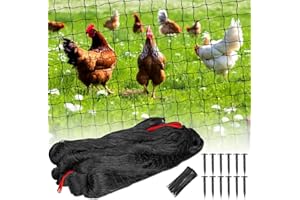 LWAIX Vogelschutznetz Engmaschig Vogelnetze 8x8m mit Maschenweite 5cm Taubennetz Balkon Teichnetz Feinmaschig Volierennetz Hühnernetz Laubnetz Schwarz Witterungs & UV Beständig