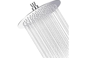 TIDEVAN Regenduschkopf aus Edelstahl 10 Zoll Regendusche Duschkopf Edelstahl 304 Regendusche Duschkopf Kopfbrause Dusche Kopfbrause 360° Verstellbar Duschkopf Regendusche mit Selbstreinigenden Düsen