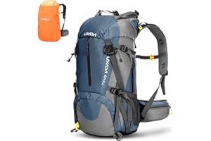 Lixada Sac à Dos de Randonnée, 50L Sac à Dos avec Housse de Protection Imperméable Ultraléger pour Alpinisme Escalade Trekking Sport Voyage Camping