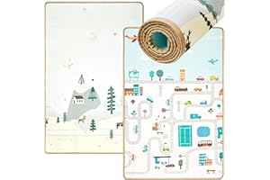 Mamabrum Mata dla Dziecka, Mata do Raczkowania, 120 x 180 x 0,5 cm, Nietoksyczna Mata Podłogowa, Mata Piankowa, Wodoodporna, Antypoślizgowa Przenośna, Mata dla Niemowląt, Wonderland