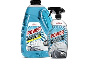 ‎NIGRIN NIGRIN POWER Scheiben-Frostschutz Fertigmix 3 Liter + Icebreaker 0,75 Liter Winterbundle | Reinigungszusatz für Autoscheiben & Scheinwerfer | wirksam bis -25°C | Scheibenenteiser Spray für klare Sicht