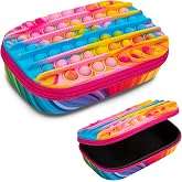 ZIPIT Pop Case for Kids Fidget Toy Silicone Sensory Push It Case Large Capacity Pencil Case