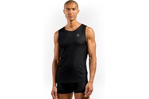 Odlo Unterhemd Herren Kurzarm Active F-Dry Light I Funktionsshirt I Funktionsunterwäsche Singlet Sportunterhemd I Tanktop I Herren