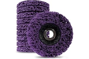 LSTOPGO 10 Stück CSD Scheibe, Ø 125 mm,Bohrungsdurchmesser 22mm,Reinigungsscheibe Set für Winkelschleifer,für Rostentfernung Schweißnähte entfernen Sie Farbe,Rost und Oxidation (lila, 10 Stück)