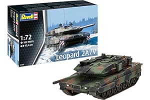 Revell 03355 Leopard 2A7V - Kit modellino in plastica non costruita/non verniciata, in scala 1:72, modellato