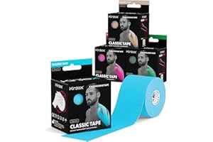‎KINTEX Kintex 4 Rollen Kinesiologie Tape Classic, 5 cm x 5 m, hautfreundliches & wasserfestes Kinesiologie Tape, Physio Tape, für Sport & Physiotherapie