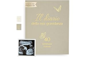 HuBorns - Diario della Gravidanza per Immortalare Ogni Momento Settimanalmente. Diario Gravidanza per Mamma con Spazio per Foto ed Ecografie, Libro Gravidanza per Mamma per Organizzare il Parto