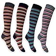 Calze Donna Invernali Lunghe Caldo Cotone Fantasia Righe Pois Termiche Colorate Made in Italy