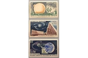 TIMBRE FRANCE France 1962. 3 Timbres de Collection Neufs Authentiques Nos 1360, 1361 et 1362. Espace par des Livres Express