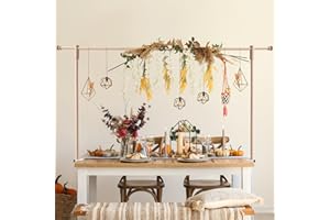 BEYEUTAO Supporto per asta da tavolo in legno regolabile da tavolo alto 50-120 cm, lunghezza 40-230 cm, con morsetti, decorazioni per feste, matrimoni, compleanni, Natale, Halloween (legno, 40-230 cm)