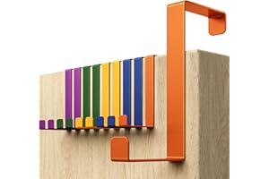 Menz Stahlwaren Over Door Hanger – Set of 10 - Colourful Coat Hooks for Width 1.4" and 1.8" - Over Door Hook for Hanging Clothes, Coat Hooks