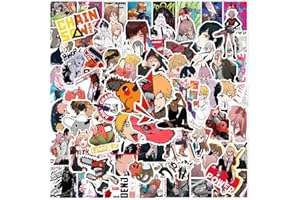 SANMATIC 100 pegatinas Chainsaw Man de anime para ordenador portátil, parachoques, monopatín, botellas de agua, ordenador, teléfono, paquete de pegatinas de anime para niños/adolescentes