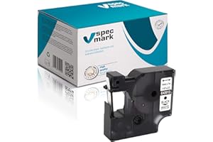 specmark Compatible avec DYMO D1 43613 Ruban encreur 6 mm x 7 m Noir sur blanc (S0720780) Compatible avec DYMO D1 pour imprimante LM Label-Manager LP Label-Point LW Label-Writer DUO