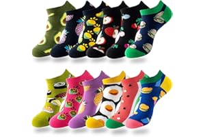 Kevaler 12 Coppie Calzini Donna Calzini Arte da Uomo Calze Fantasia in Cotone Unisex Divertenti Colorato Modello Casual Calze Misurare: 35-42