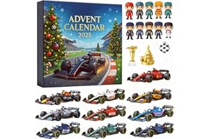 HMIFJUM Racing 2025 Christmas Advent Calendar - 24 Days Christmas Countdown Calendar, 2D Racing TeamOrnaments & Collectibles, Holiday Surprise Gifts for Racing Fans Boys and Girls (1PC)