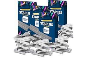 SOL 20,000pk Staples for Multipurpose Use, Staples 26/6 Standard Size, Durable Steel, Anti-Jam Design, Compatible with Standard Staplers, Ideal for Office, Home & School Use, Perfect for Binding Paper