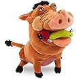 Disney Store Pumbaa Medium Soft Plush Toy, The Lion King, 33cm/12”, Cuddly Character with Embroidered Details, Fluffy Hair and Bugs in Mouth, Suitable for All Ages
