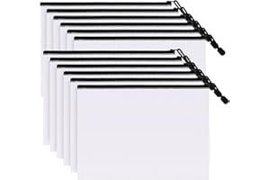 BIDPONDS Lot de 12 pochettes en maille plastique B5 avec fermeture éclair, pochettes en maille B5, pochettes en PVC B5, pochettes pour documents B5