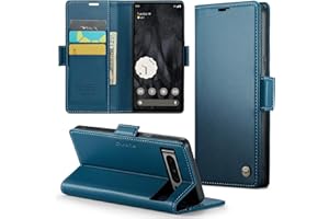 Phernykas Handyhülle für Pixel 8 Pro Hülle Leder,Magnetische Klapphülle mit kartenfach und Standfunktion Smartphone Schutzhülle Lederhülle Google Pixel 8 Pro Flip Book Case (Blau)
