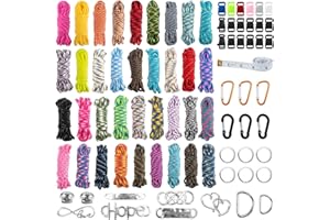 AUCKPURE Kit paracorde,Paracord 550,Corde en nylon,Corde paracorde multifonction,Pour le sport en plein air,Convient pour la fabrication de bracelets DIY (36 couleurs)