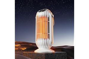 VINCONA Mini Radiateur Soufflant à Économie d'Énergie Chauffage Soufflant Électrique Radiateur Soufflant Chauffage d'appoint 1500W Avec 3 Modes pour Salon, Chambre, Bureau, Salle de Bain (White) (White)