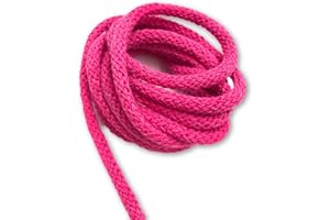 Slantastoffe 5m Baumwollkordel 5mm, Kordel, Schnur, Turnbeutel, 21 Farben (Pink)