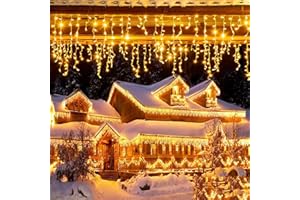 SVYHUOK Luces de Navidad Lagrimas Exterior, 5M 216 LED lluvia Cortina Luces Navidad Exterior, IP67 Impermeable Luce Cortina Natal para Jardín, Balcón, Ventana, Canalón, Casa, Barandilla, Habitación, Arbustos