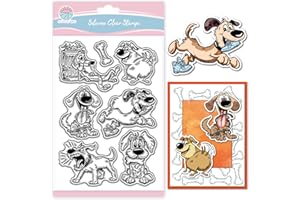 ‎GLOBLELAND GLOBLELAND lustiger Frecher Hund Transparente Silikonstempel Hundeknochen Klare Stamps Süßer Silikonstempel Für Kartengestaltung DIY Prägung Journaling
