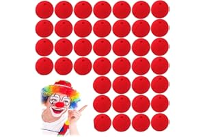 QIUMING 40 Stücke clownsnasen rot Rot Clown Nase Clown Nase Rote Schaumstoff clownsnase Erwachsene Accessoires für Halloween Weihnachten Kostüm Neuheit Karneval (Rot, komprimierte Verpackung, 5 cm)