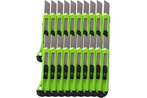 ToolSpace 20 Stück Cuttermesser Set 18 mm 20x Teppichmesser Scharfe Klinge Robustes Profi Cutter Messer Stanleymesser Kattermesser Tapeziermesser Besser als Einweg Stanley Messer mit Abbrechklinge