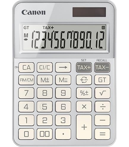 Calculatrice Scientifique Canon LS-125KB - Double Alimentation Solaire Et Pile - 12 Chiffres - Fonction Taxe - Écologique