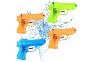 IWTBNOA Wasserpistole für Kinder, 4 Stück Wasserspritzpistolen, Wasserpistolen Klein, Mini Water Blaster, Pool Spielzeug, Water Gun für Schwimmbad Garten Strand Party Outdoor, Zufällige Farbe