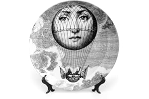 SKYRUG Lina Cavalieri - Piatto decorativo Fornase per il trucco del viso, decorazione da appendere alla parete, con staffa e gancio speciale a molla, stile - 39,6 cm