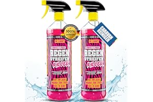‎WOSHUP! WOSHUP! High Power Wohnwagen Reiniger Regenstreifen Killer Xtra Skin Schutzfilm 1000 ml Regenstreifenentferner für Wohnwagen, Wohnmobil, Boot, Anti Regenstreifen (2x1 Liter)