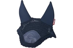 LeMieux Acoustic Pro Fly Hood - Absorbs Sharp Loud Noises - British Dressage Legal - Navy - Large