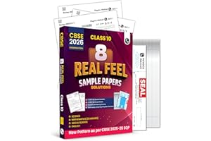 PW CBSE Class 10 - Real Feel Sample Papers 2026 with Set of 8 CBSE Like Questions and Answer Booklet Sheets with Solutions & Marking Scheme - Science, Maths (Std), Social Science, English