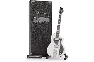 AXMAN David Bowie Supro - Réplica de guitarra en miniatura de doble tono – Regalos musicales – Escala ornamental hecha a mano 1/4