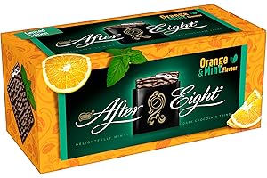 After Eight Láminas de Chocolate Negro con Interior de Menta y Naranja, 200g