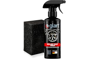 Glart 45RK Brillance pneus 500 ML avec éponge - Finition satinée - Protection UV - ravive Couleur - pneus, Plastiques, Joints - Entretien Caoutchouc - Voiture, Moto, Camping-Car, Usage régulier