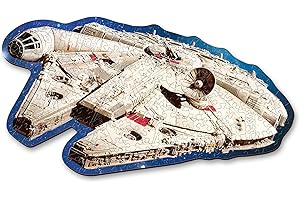Trefl – Puzzle Drewniane Konturowe: Star Wars, Sokół Millennium – 160 Elementów, Wood Craft, Nieregularne Kształty, 10 Figurek, Nowoczesna Układanka Premium, dla Dorosłych i Dzieci od 9 Lat