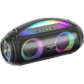 Mars Gaming MS-Pulse, Portable Bluetooth Speaker 50W RMS, RGB Lighting, 2 Active Drivers 93 mm + 2 Ultra-Bass Passive Drivers