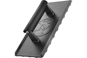 GOURMET EASY 1.26kg Cast Iron Grill Press, Heavy Duty Smash Burger Press for Griddle Heat Resistant Handle, Burger Smasher, Hamburger Press, Grill Press for Griddle, Bacon Press Meat Press, BBQ Grill Accessories