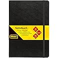 Idena 10054 - Quaderno DIN A5, pagine bianche, carta crema, 192 pagine, 80 g/m², copertina rigida nera, 1 pz.