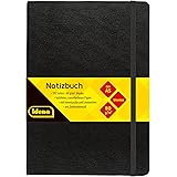 Idena 10054 - Quaderno DIN A5, pagine bianche, carta crema, 192 pagine, 80 g/m², copertina rigida nera, 1 pz.