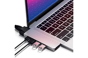 ‎SATECHI SATECHI Adapter Pro Hub Typu C Z Ethernetem - 4K HDMI, USB-C PD, Gigabit Ethernet, USB 3.0, Czytnik Kart Micro/SD - Dla MacBook M2 2021, MacBook Pro/Air M2/ M1 (Srebrny)